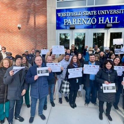 November 30, 2023 demonstration at Westfield State