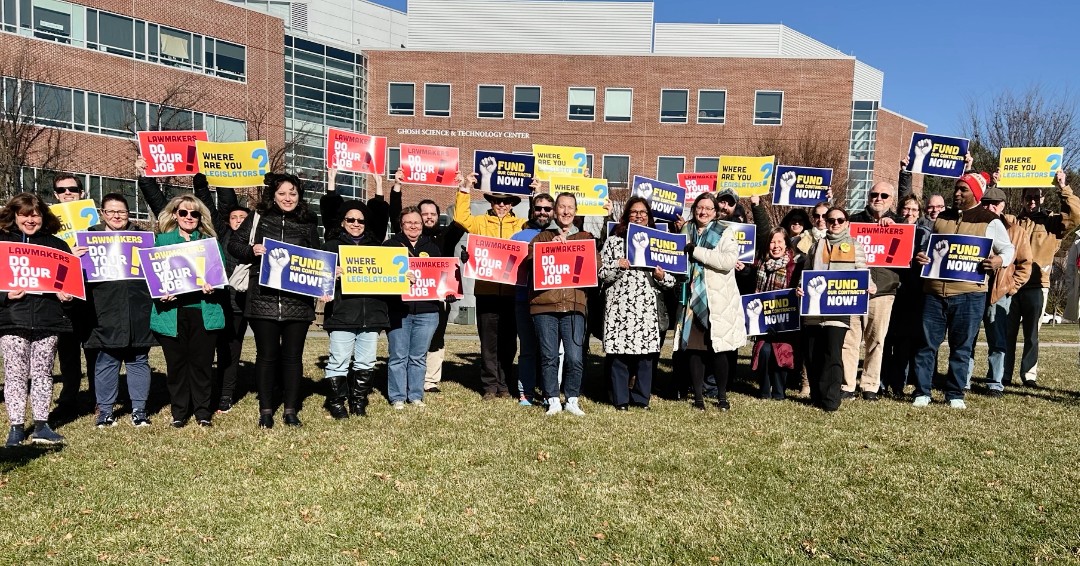 November 30, 2023 demonstration at Worcester State